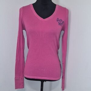 Aeropostale Pink Long Sleeve Tee